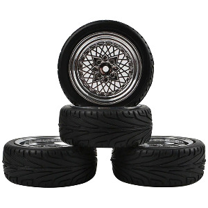하비몬[#I500195448] [4개입] 1/10 Rubber Tires and Wheels w/12mm Hex Adapter (크기 68 x 25mm)[상품코드]RCMON