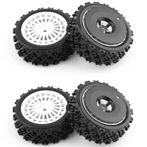 하비몬[#I500282426A1] [4개입] 1/10 Rally Rubber Tires and Wheels w/Brake Fan Discs w/12mm Hex Adapter (크기 72 x 27mm)[상품코드]RCMON
