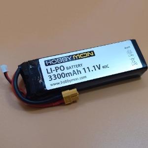 하비몬[#HBM3300M3S] [얇은 3셀 리포 배터리] 3300mAh 11.1V 3S 40C LiPo Battery w/XT60 Connector (D1RC 디펜더 D90｜카포 JK 맥스) (크기 135 x 43 x 19mm)[상품코드]HOBBYMON