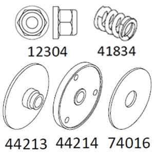 하비몬[#97401066] Slipper Clutch Parts for EMO-X (설명서 품번 #12304, 41834, 44213, 44214, 74016)[상품코드]CROSS-RC