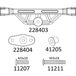 하비몬[#97401111] Rear Balance Link Bracket for EMO-X (설명서 품번 #11207, 11211, 228403, 228404, 41205)[상품코드]CROSS-RC
