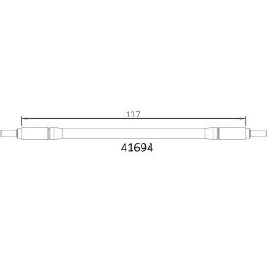 하비몬[#97401080] [1개입] Steering Link Rod (137mm) for EMO-X (설명서 품번 #41694)[상품코드]CROSS-RC