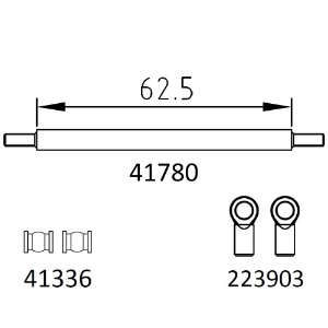 하비몬[#97401219] Rear Balance Bar (Straight) for EMO-X3 (설명서 품번 #41780, 41336, 223903)[상품코드]CROSS-RC