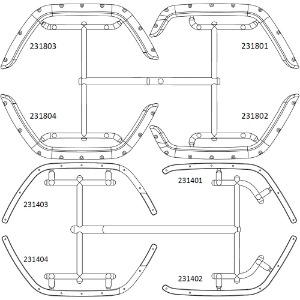하비몬[#97401147] Wheel Fender Arch w/Fixing Block for EMO-X2 (설명서 품번 #231401, 231402, 231403, 231404, 231801, 231802, 231803, 231804)[상품코드]CROSS-RC