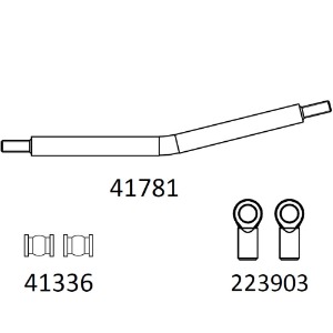 하비몬[#97401220] Rear Balance Bar (Bent) for EMO-X3 (설명서 품번 #41781, 41336, 223903)[상품코드]CROSS-RC