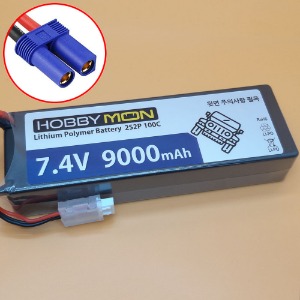 하비몬[BM0323-EC5] (하드케이스) 7.4V 9000mAh 2S 100C Hard Case LiPo Battery w/EC5 Connector (크기 139 x 47 x 25.5mm)[상품코드]HOBBYMON